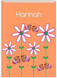 Thumbnail for Personalized Butterfly Journal V - Orange Background - Brown Butterflies - Front View