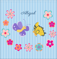 Thumbnail for Personalized Butterfly Shower Curtain II - Blue Background - Butterflies V - Decorate View