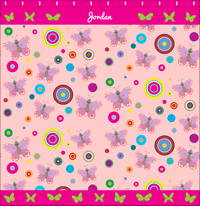 Thumbnail for Personalized Butterfly Shower Curtain IV - Pink Background - Pink Butterflies I - Decorate View