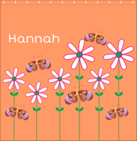 Thumbnail for Personalized Butterfly Shower Curtain V - Orange Background - Brown Butterflies - Decorate View