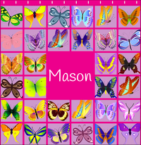Thumbnail for Personalized Butterfly Shower Curtain VII - Pink Background - Decorate View