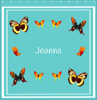 Thumbnail for Personalized Butterfly Shower Curtain VIII - Teal Background - Butterflies V - Decorate View
