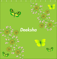 Thumbnail for Personalized Butterfly Shower Curtain IX - Green Background - Green Butterflies I - Decorate View