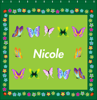Thumbnail for Personalized Butterfly Shower Curtain X - Green Background - Butterflies I - Decorate View