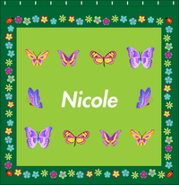 Thumbnail for Personalized Butterfly Shower Curtain X - Green Background - Butterflies II - Decorate View
