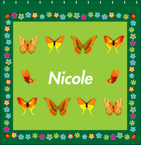 Thumbnail for Personalized Butterfly Shower Curtain X - Green Background - Butterflies V - Decorate View