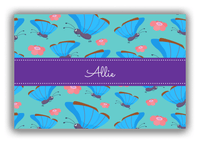 Thumbnail for Personalized Butterflies Canvas Wrap & Photo Print I - Teal Background - Blue Butterflies I - Front View