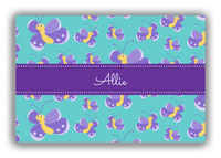 Thumbnail for Personalized Butterflies Canvas Wrap & Photo Print I - Teal Background - Purple Butterflies II - Front View