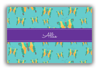Thumbnail for Personalized Butterflies Canvas Wrap & Photo Print I - Teal Background - Green Butterflies II - Front View