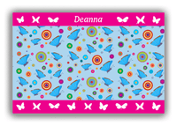 Thumbnail for Personalized Butterflies Canvas Wrap & Photo Print IV - Blue Background - Blue Butterflies I - Front View