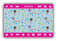 Thumbnail for Personalized Butterflies Canvas Wrap & Photo Print IV - Blue Background - Blue Butterflies II - Front View