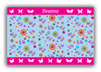 Thumbnail for Personalized Butterflies Canvas Wrap & Photo Print IV - Blue Background - Purple Butterflies II - Front View