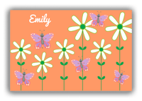 Thumbnail for Personalized Butterflies Canvas Wrap & Photo Print V - Orange Background - Pink Butterflies I - Front View