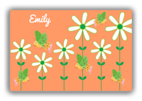 Thumbnail for Personalized Butterflies Canvas Wrap & Photo Print V - Orange Background - Green Butterflies I - Front View