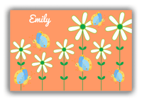 Thumbnail for Personalized Butterflies Canvas Wrap & Photo Print V - Orange Background - Blue Butterflies II - Front View