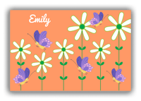 Thumbnail for Personalized Butterflies Canvas Wrap & Photo Print V - Orange Background - Purple Butterflies I - Front View