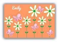 Thumbnail for Personalized Butterflies Canvas Wrap & Photo Print V - Orange Background - Pink Butterflies II - Front View