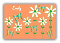 Thumbnail for Personalized Butterflies Canvas Wrap & Photo Print V - Orange Background - Green Butterflies II - Front View