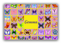 Thumbnail for Personalized Butterflies Canvas Wrap & Photo Print VII - Purple Squares - Front View