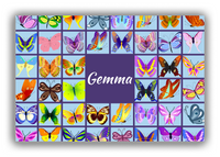 Thumbnail for Personalized Butterflies Canvas Wrap & Photo Print VII - Blue Squares - Front View