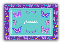 Thumbnail for Personalized Butterflies Canvas Wrap & Photo Print VIII - Purple Background - Butterflies I - Front View