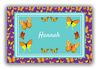 Thumbnail for Personalized Butterflies Canvas Wrap & Photo Print VIII - Purple Background - Butterflies III - Front View