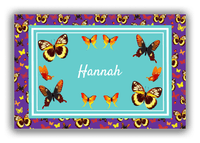 Thumbnail for Personalized Butterflies Canvas Wrap & Photo Print VIII - Purple Background - Butterflies V - Front View
