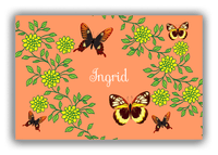 Thumbnail for Personalized Butterflies Canvas Wrap & Photo Print IX - Orange Background - Brown Butterflies - Front View