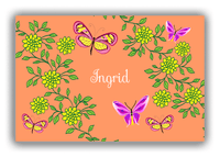 Thumbnail for Personalized Butterflies Canvas Wrap & Photo Print IX - Orange Background - Pink Butterflies I - Front View