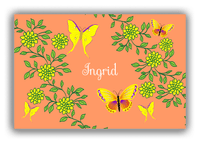 Thumbnail for Personalized Butterflies Canvas Wrap & Photo Print IX - Orange Background - Yellow Butterflies - Front View