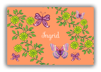 Thumbnail for Personalized Butterflies Canvas Wrap & Photo Print IX - Orange Background - Purple Butterflies VI - Front View