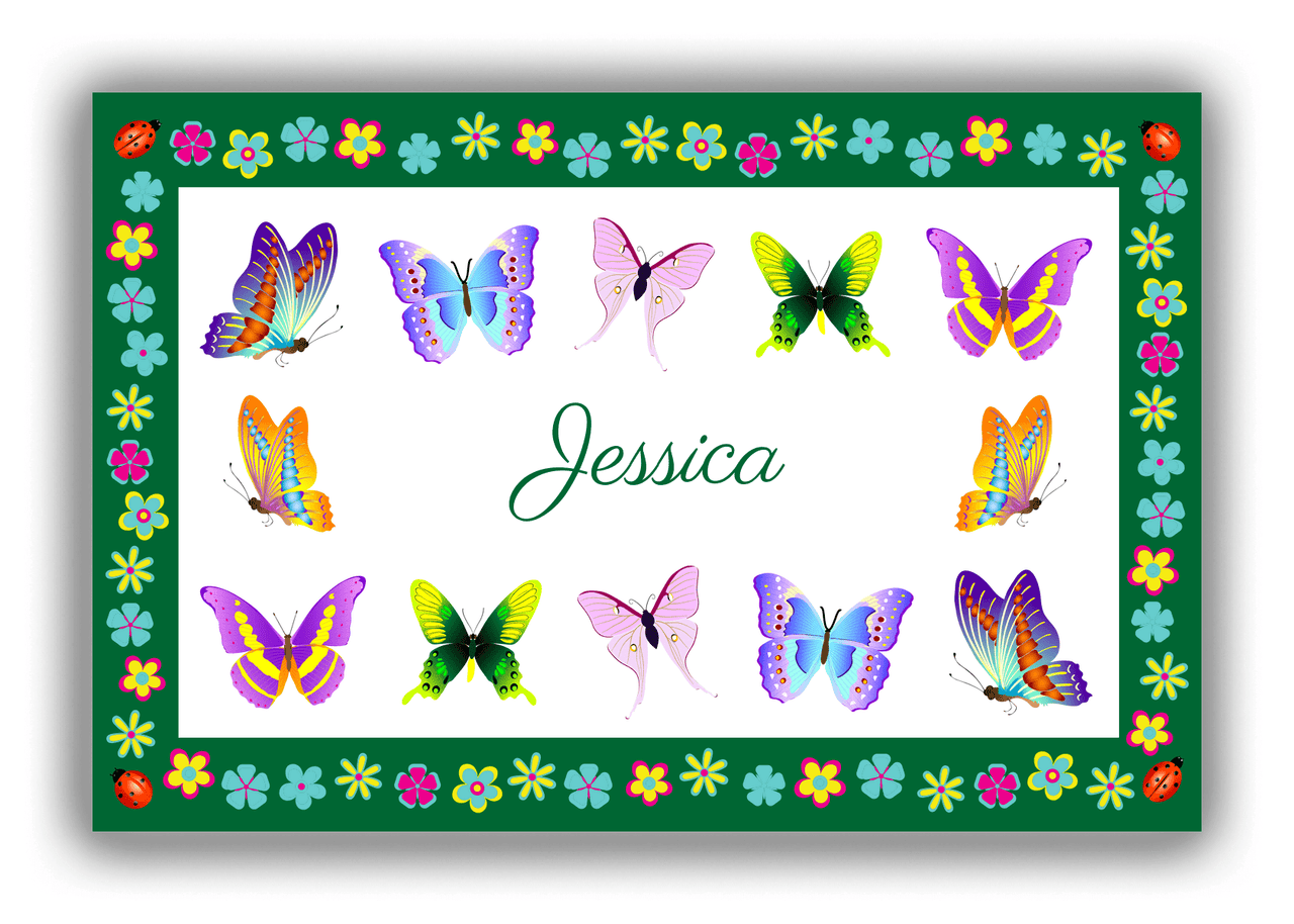 Personalized Butterflies Canvas Wrap & Photo Print X - White Background - Butterflies I - Front View