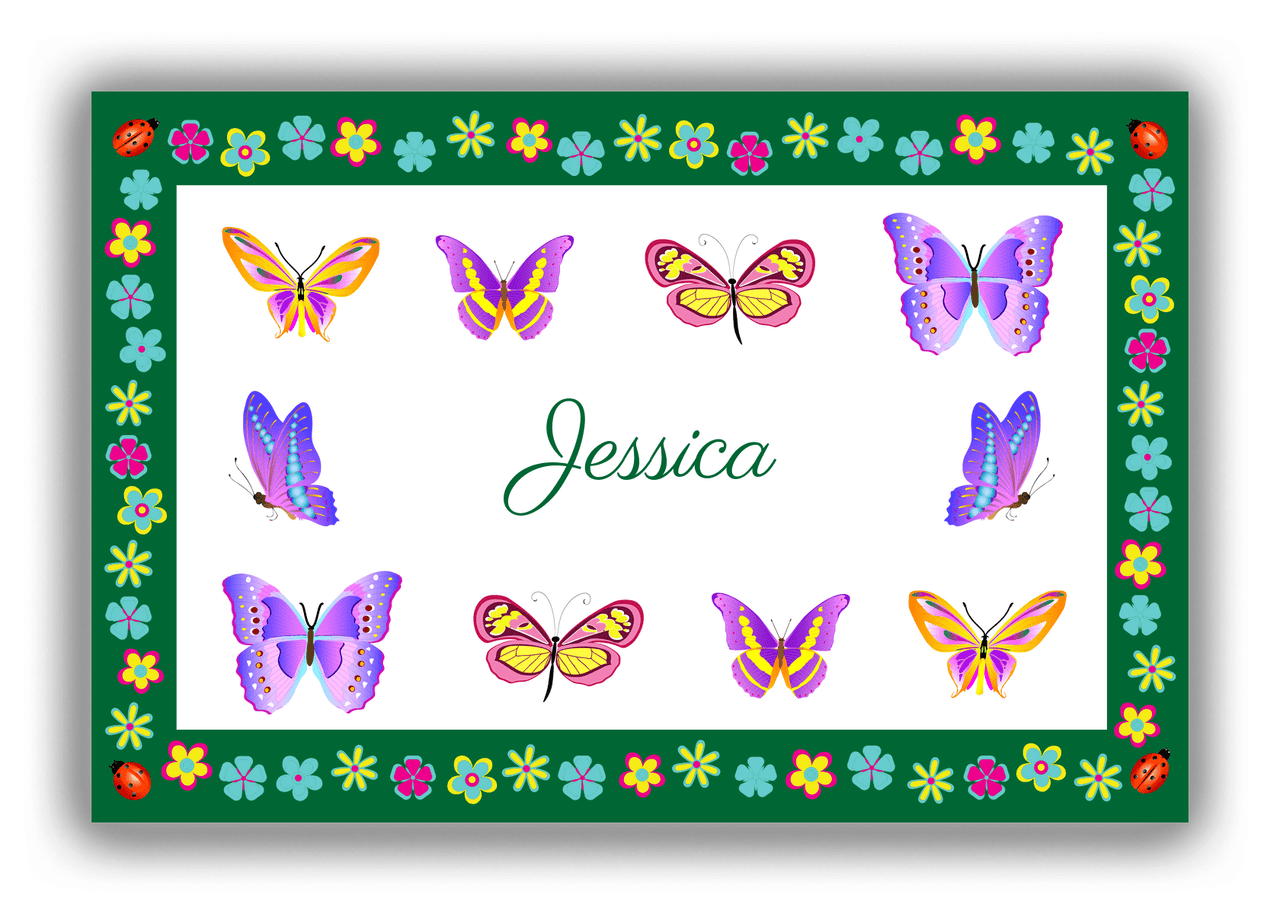 Personalized Butterflies Canvas Wrap & Photo Print X - White Background - Butterflies II - Front View