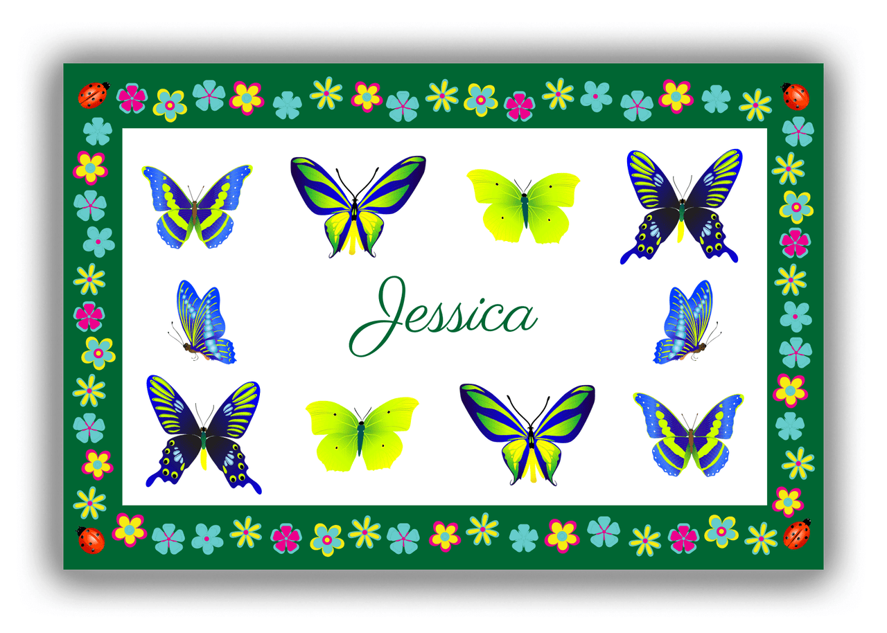 Personalized Butterflies Canvas Wrap & Photo Print X - White Background - Butterflies III - Front View