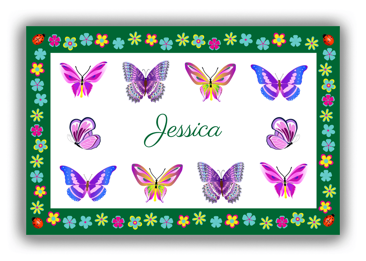 Personalized Butterflies Canvas Wrap & Photo Print X - White Background - Butterflies IV - Front View