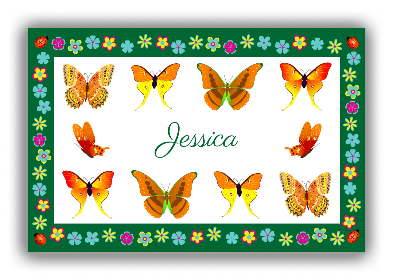 Personalized Butterflies Canvas Wrap & Photo Print X - White Background - Butterflies V - Front View