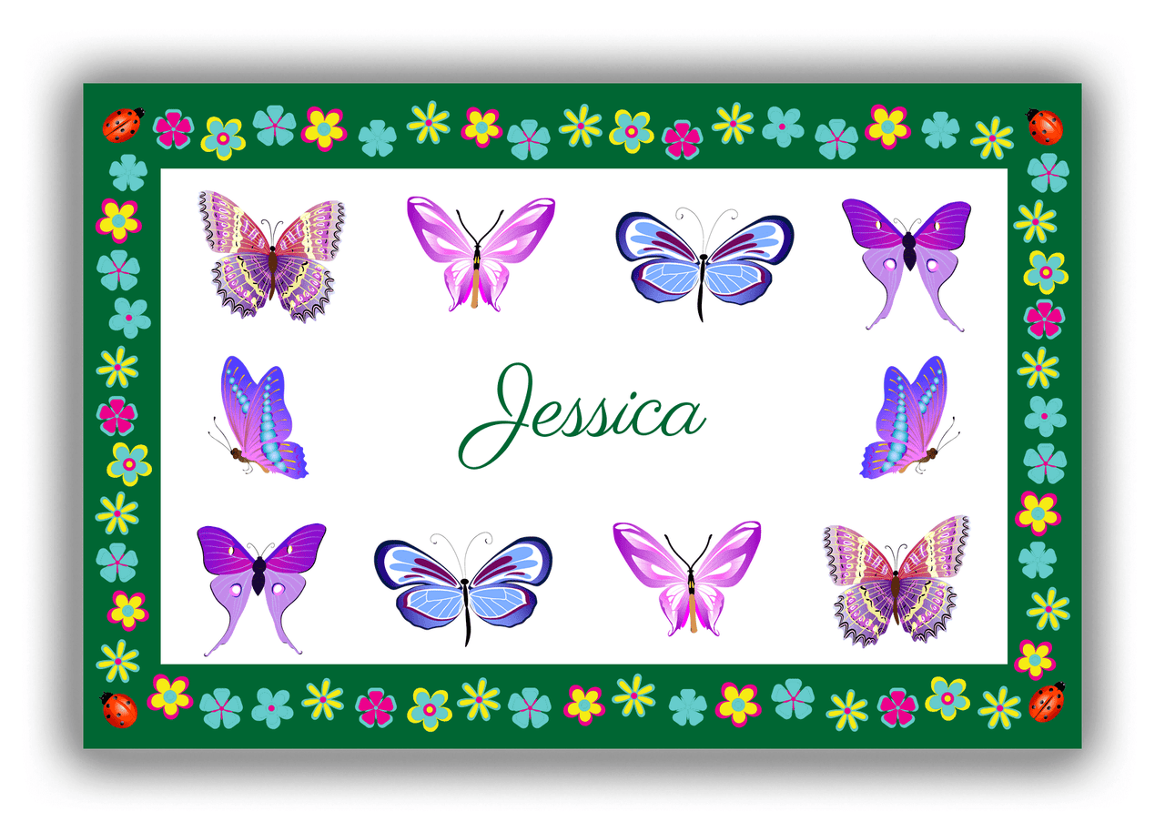 Personalized Butterflies Canvas Wrap & Photo Print X - White Background - Butterflies VI - Front View