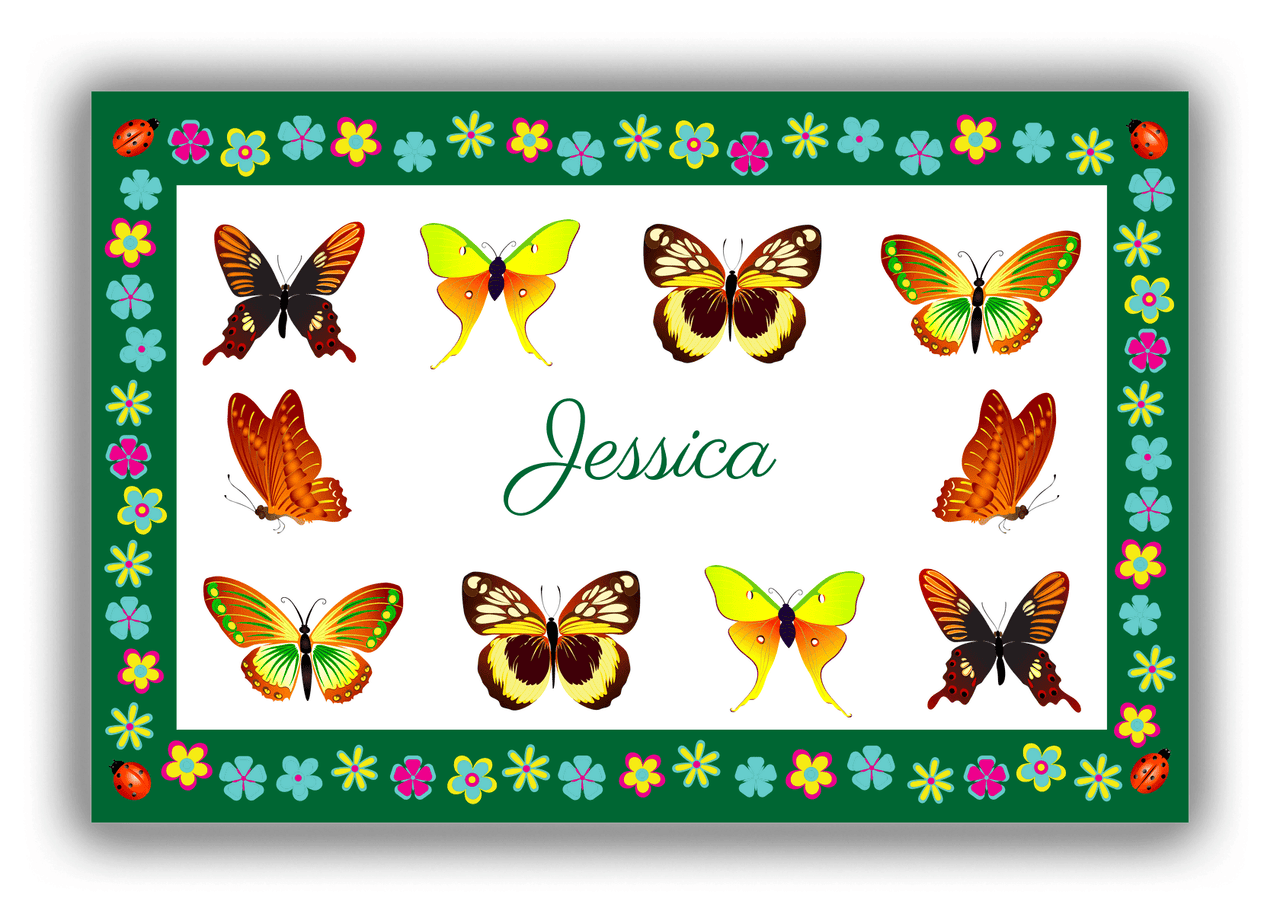 Personalized Butterflies Canvas Wrap & Photo Print X - White Background - Butterflies VII - Front View