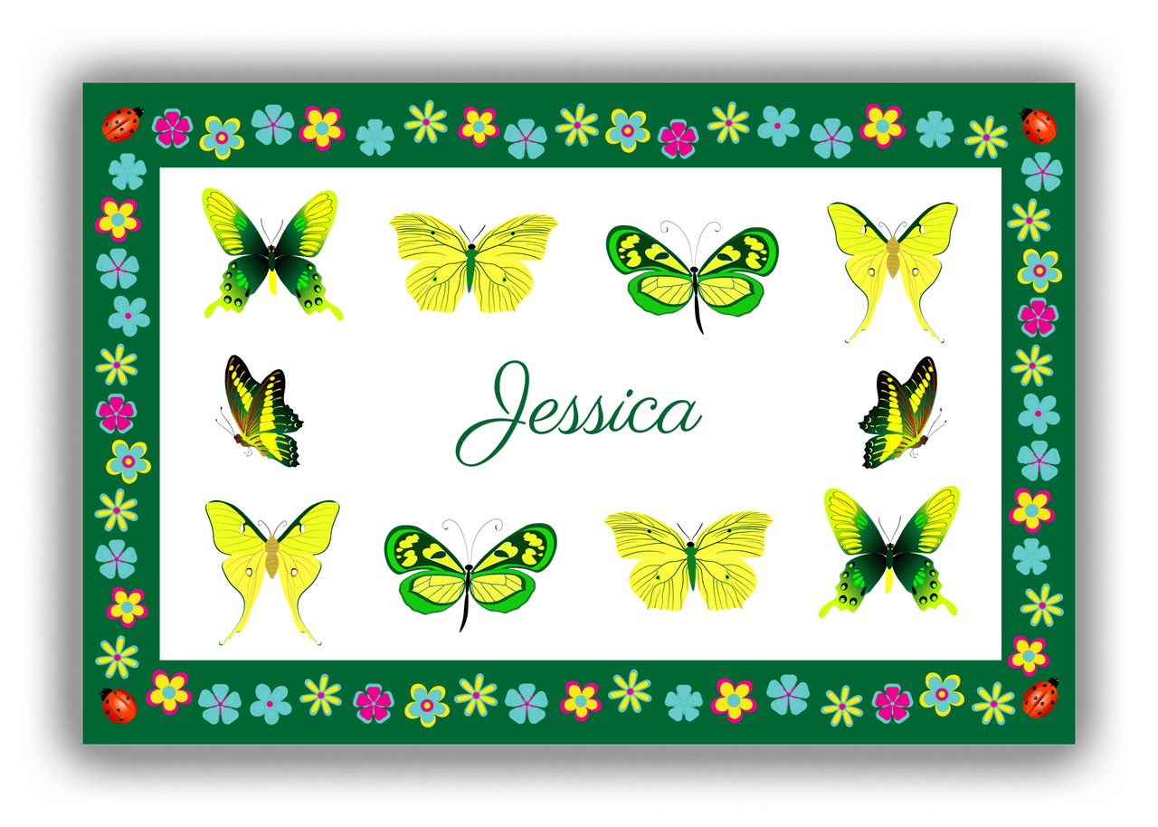 Personalized Butterflies Canvas Wrap & Photo Print X - White Background - Butterflies VIII - Front View