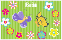 Thumbnail for Personalized Butterfly Placemat II - Lime Background - Butterflies V -  View