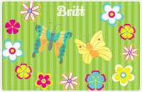 Thumbnail for Personalized Butterfly Placemat II - Lime Background - Butterflies VI -  View