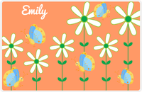 Thumbnail for Personalized Butterfly Placemat V - Orange Background - Blue Butterflies II -  View