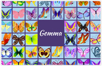 Thumbnail for Personalized Butterfly Placemat VII - Purple Background -  View