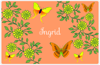 Thumbnail for Personalized Butterfly Placemat IX - Orange Background - Orange Butterflies II -  View