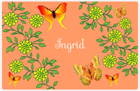 Thumbnail for Personalized Butterfly Placemat IX - Orange Background - Orange Butterflies III -  View