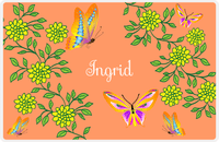 Thumbnail for Personalized Butterfly Placemat IX - Orange Background - Orange Butterflies IV -  View