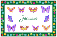 Thumbnail for Personalized Butterfly Placemat X - White Background - Butterflies II -  View
