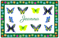 Thumbnail for Personalized Butterfly Placemat X - White Background - Butterflies III -  View