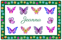 Thumbnail for Personalized Butterfly Placemat X - White Background - Butterflies IV -  View