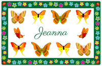 Thumbnail for Personalized Butterfly Placemat X - White Background - Butterflies V -  View